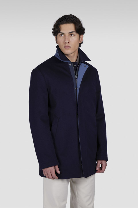Reversible carcoat in cashmere and Typhoon® Reversible carcoat in cashmere and Typhoon®