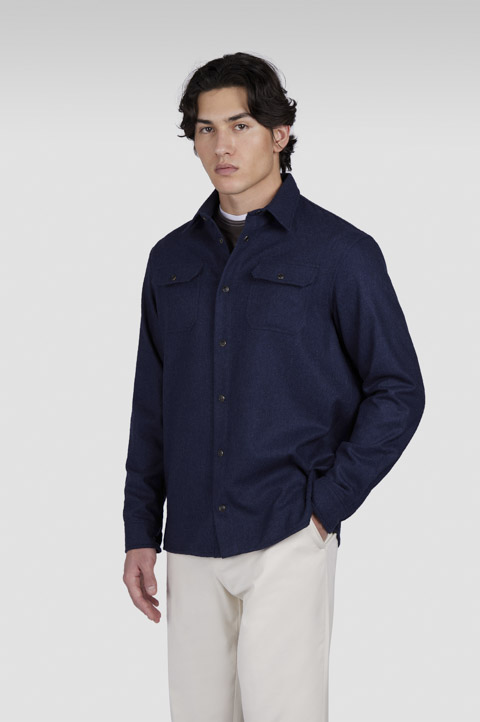 Sobrecamisa de mezcla de lana Sobrecamisa de mezcla de lana