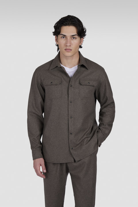 Sobrecamisa de mezcla de lana Sobrecamisa de mezcla de lana
