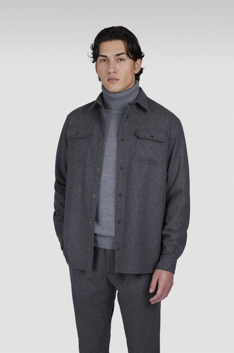 Sobrecamisa de mezcla de lana Sobrecamisa de mezcla de lana