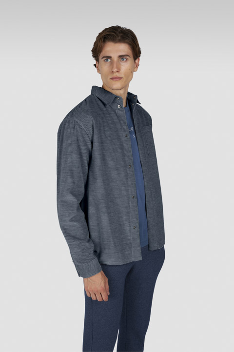 قميص خارجي من قماش الكشمير القطني