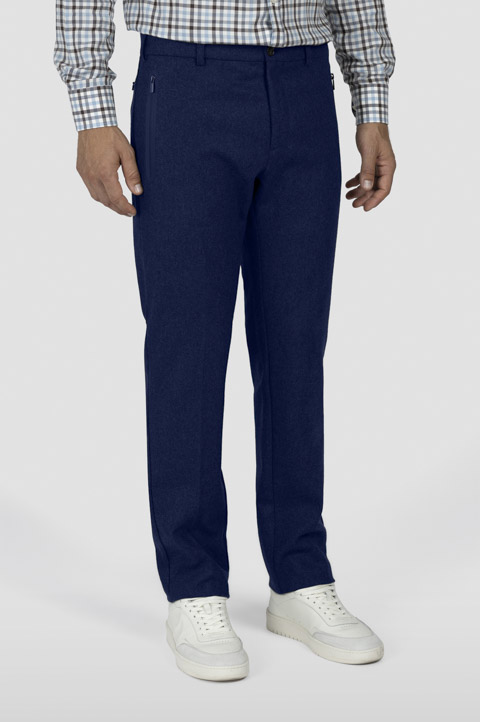 Blended wool chino trousers