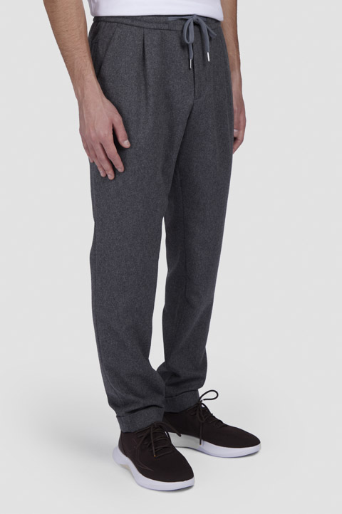 Hose aus Wollmischung mit Bundfalte Hose aus Wollmischung mit Bundfalte