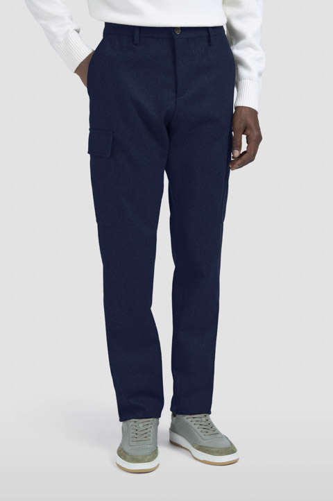 Pantalón cargo de mezcla de lana Pantalón cargo de mezcla de lana