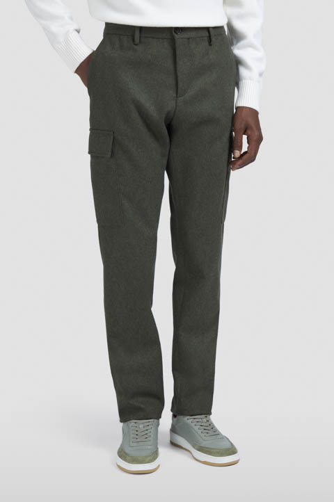 Pantalón cargo de mezcla de lana Pantalón cargo de mezcla de lana
