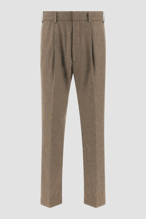 Weit geschnittene Flanellhose