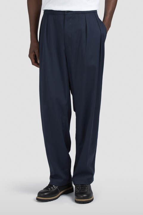 Xsoft stretch cotton and tencel trousers with two pince