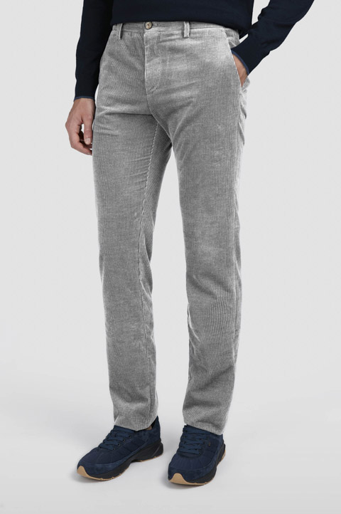 Pantalón chino de terciopelo de algodón y cachemira Pantalón chino de terciopelo de algodón y cachemira