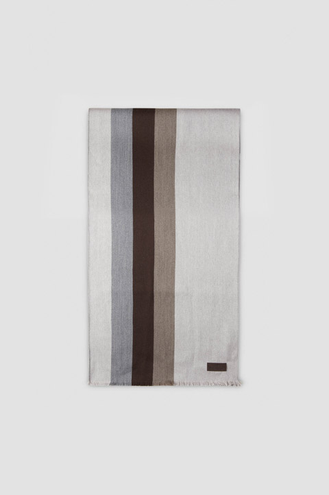 Alcantara® badge wool striped scarf Alcantara® badge wool striped scarf