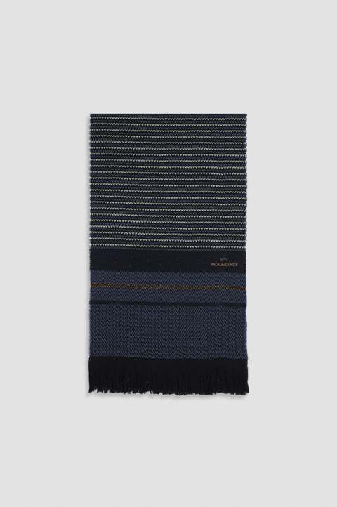 Wool and cashmere scarf with logo embroidery Wool and cashmere scarf with logo embroidery
