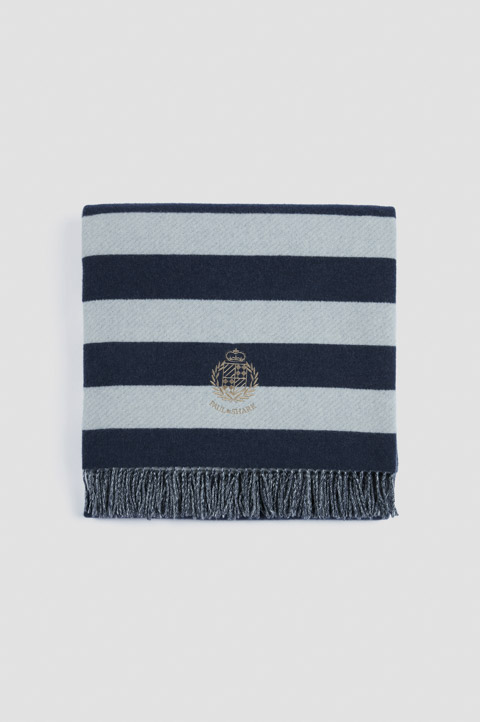 Manta de lana y cachemira con bordado heráldico