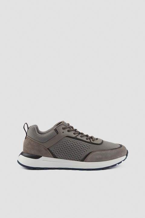 Knit and leather sneakers Knit and leather sneakers