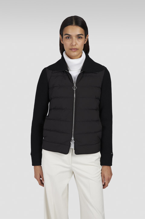 Hybrid zip-up blouson in wool and Typhoon® Platinum Hybrid zip-up blouson in wool and Typhoon® Platinum