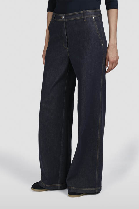 Hose aus Stretch-Baumwolle in Denim-Optik Hose aus Stretch-Baumwolle in Denim-Optik