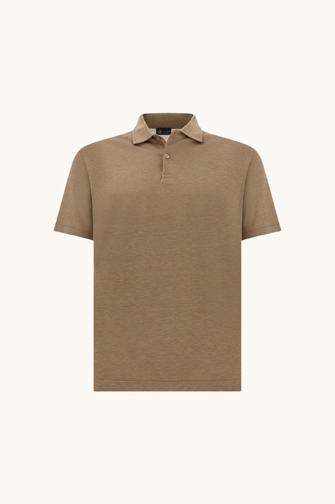 Cotton and silk polo
