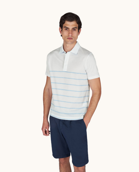 Polo de piqu&eacute; de algod&oacute;n con dise&ntilde;o de rayas