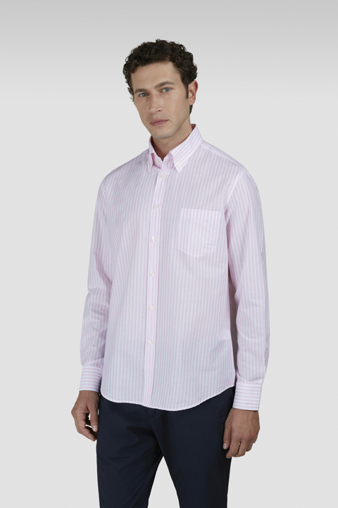 Baumwollhemd mit Streifenmuster