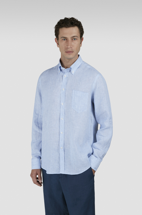 Camisa de lino seersucker Camisa de lino seersucker