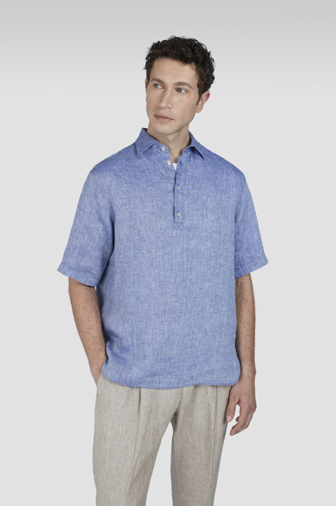 Leinen-Popover-Hemd