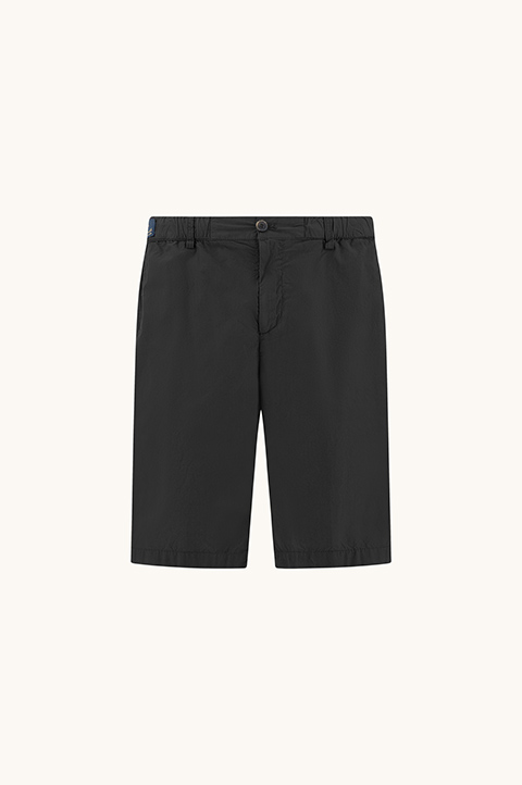 Ultralight Poplin cotton bermuda with drawstring