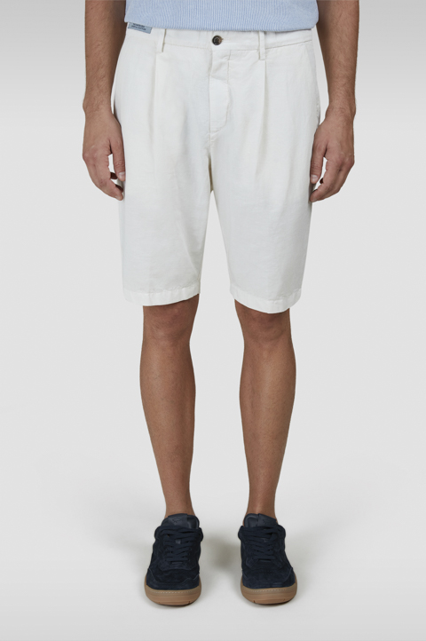 【2plan】Basic Cotton Bermuda Pants Crinkle Cotton Bermuda Shorts by Sea Breeze
