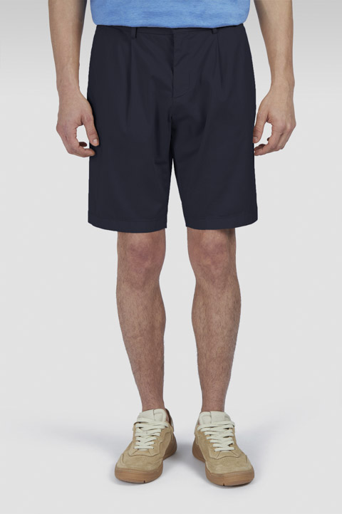 Bermuda en soie et coton stretch Chino Silk