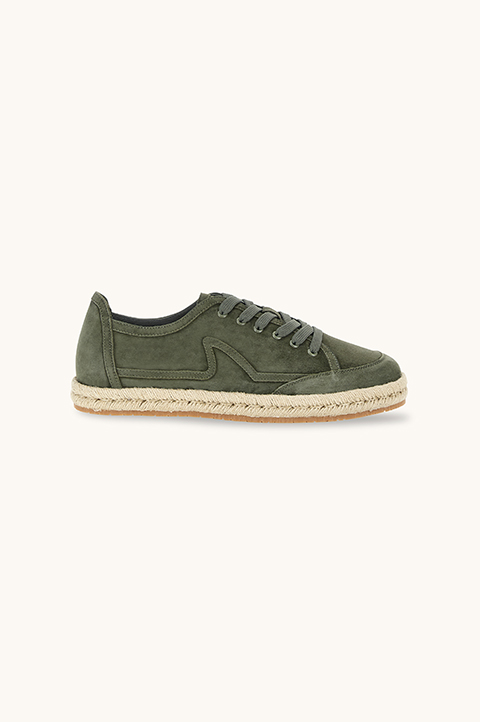 Espadrillas lace up in suede