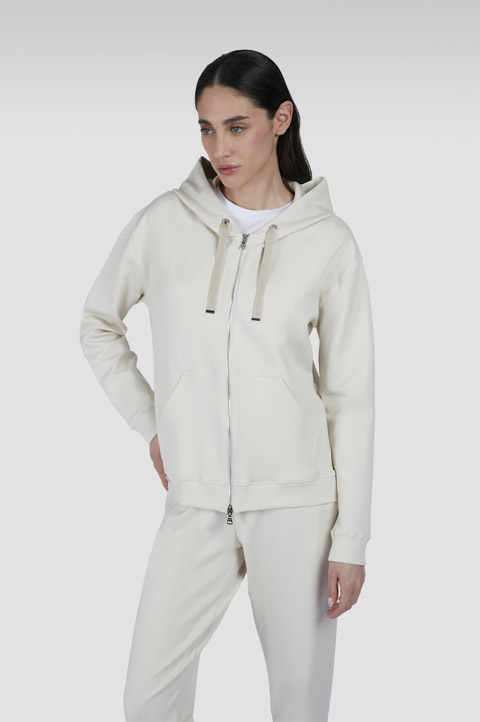 Active Fleece cotton zip-up sweatshirt