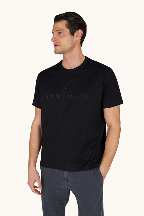T-Shirt in jersey di cotone lightweight con stampa