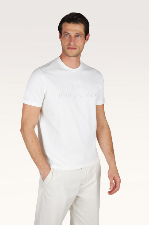 Lightweight cotton jersey T-shirt with print