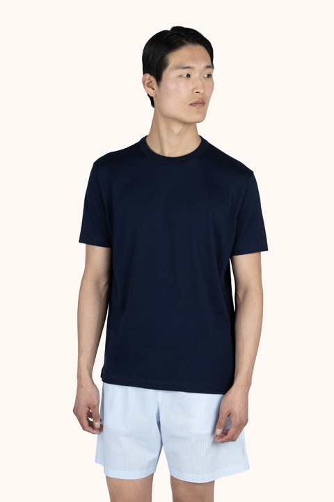 T-Shirt in cotone e cashmere