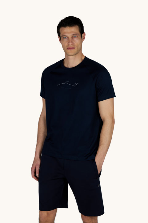 Cotton jersey T-Shirt with embroideries
