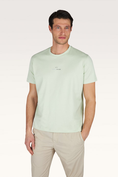 T-shirt in jersey di cotone con stampa