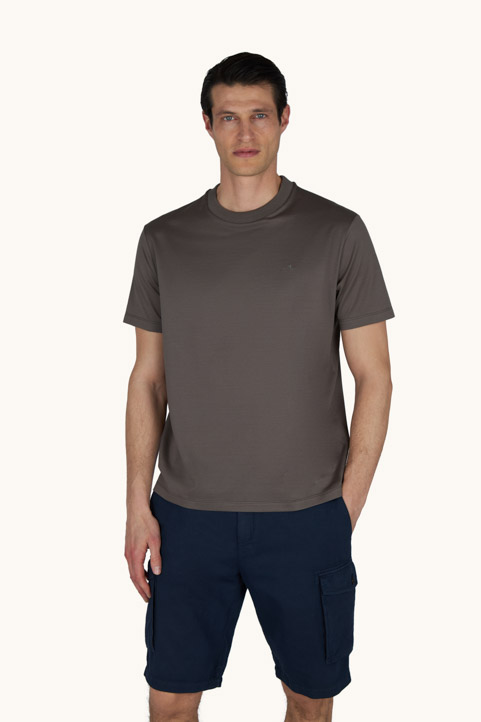 T-shirt en coton piqu&eacute; fin