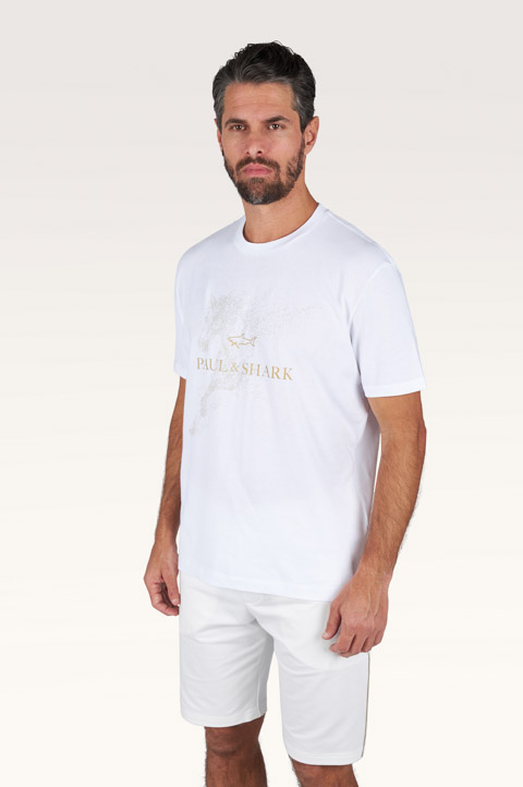 T-shirt in jersey di cotone con stampa Year of the horse