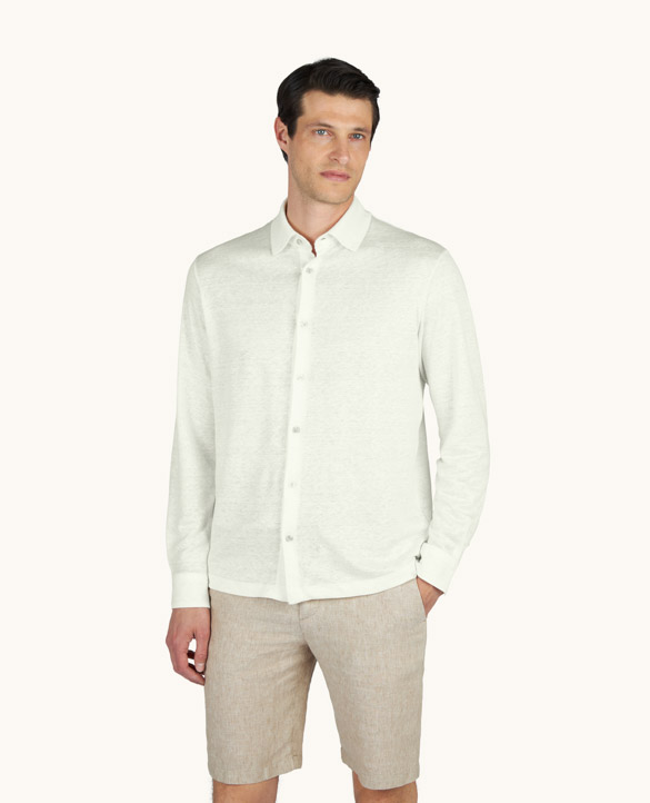 Pure linen jersey shirt