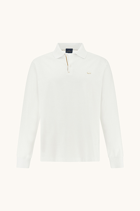 Polo en jersey de coton double merceris&eacute;
