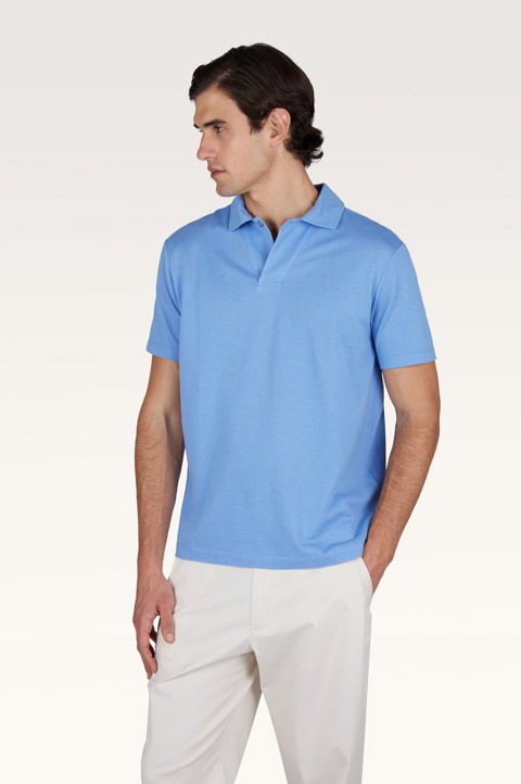 Polo in cotton and cashmere