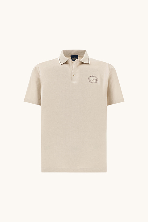 Polo en coton Aqua Touch avec broderie h&eacute;raldique