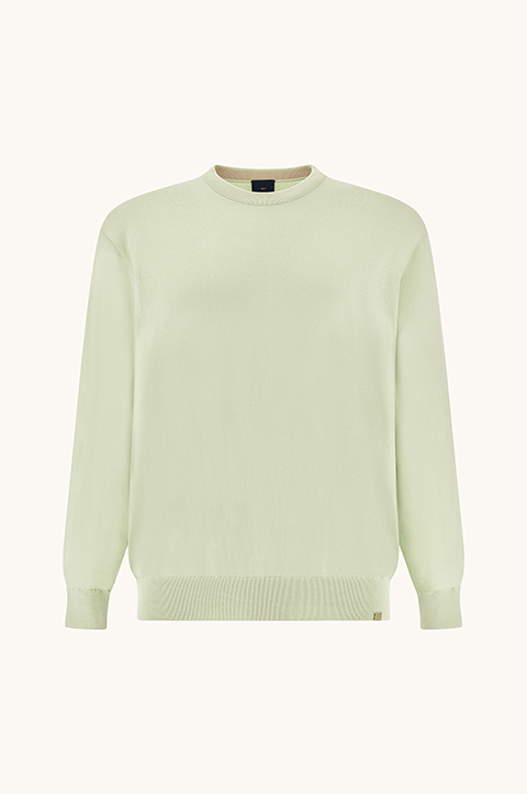 Pull &agrave; col rond en coton Piuma