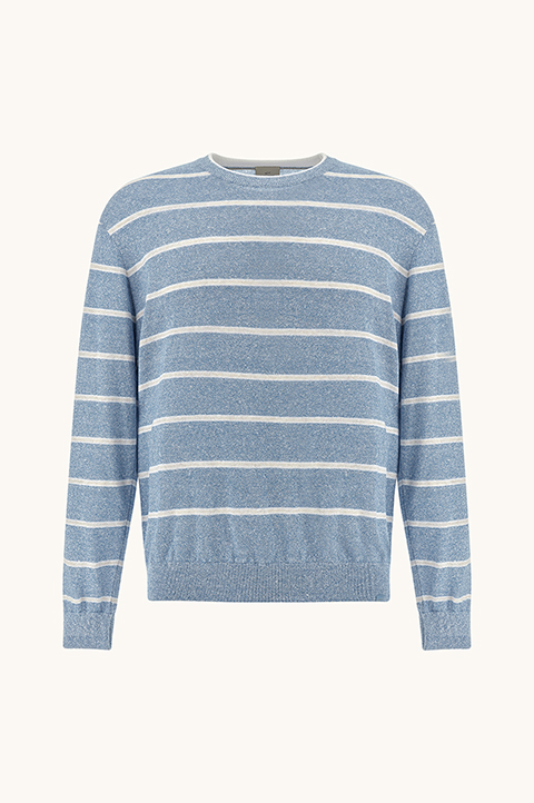 Maglia girocollo in lino e cotone Urukai