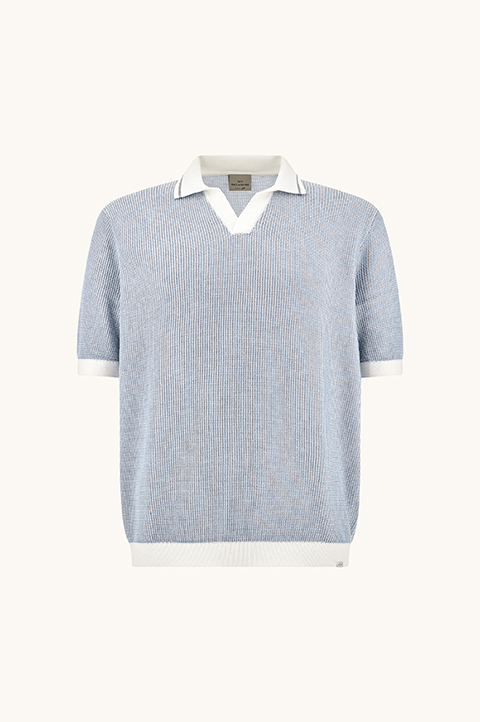 Polo de cuello abierto de algod&oacute;n Piuma