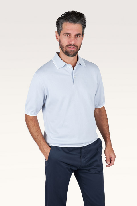 Polo aus Piuma‑Baumwolle