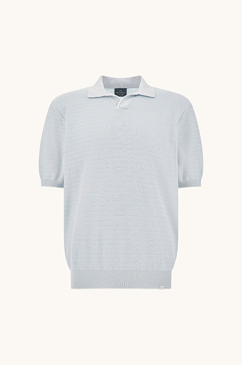 Поло с открытым воротником из хлопка Piuma