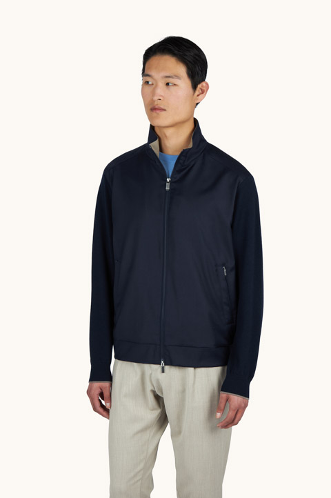 Blouson Hybrid in lana e seta