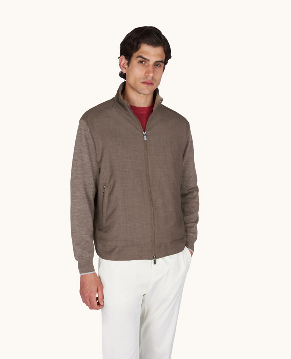 Blouson Hybrid in lana e seta