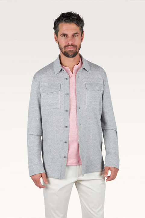 Sobrecamisa en lino y algod&oacute;n Urukai