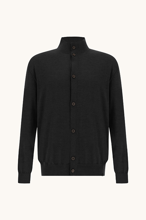 Cardigan in 140'S superfine merino wool