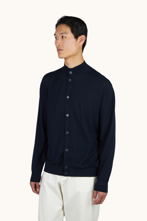 Cardigan in 140'S Lana Merino superfine