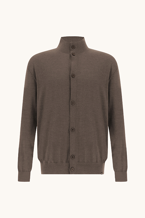 Cardigan in 140'S superfine merino wool